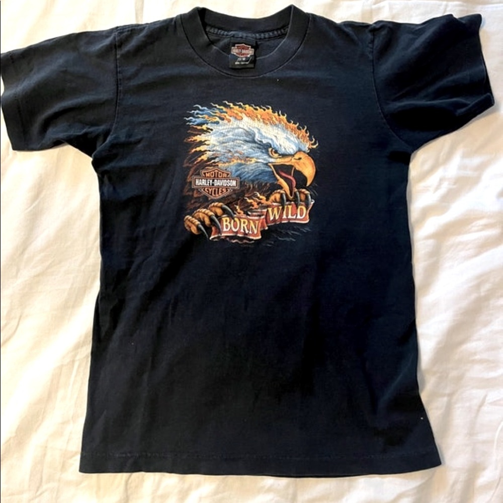 Harley-Davidson Black Tee with Eagle Graphic